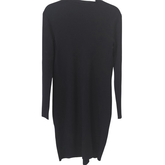 Lauren Ralph Lauren Dresses & Skirts - Lauren Ralph Lauren Cardigan Dress S Womens Navy Blue Silk Blend Ribbed V-Neck